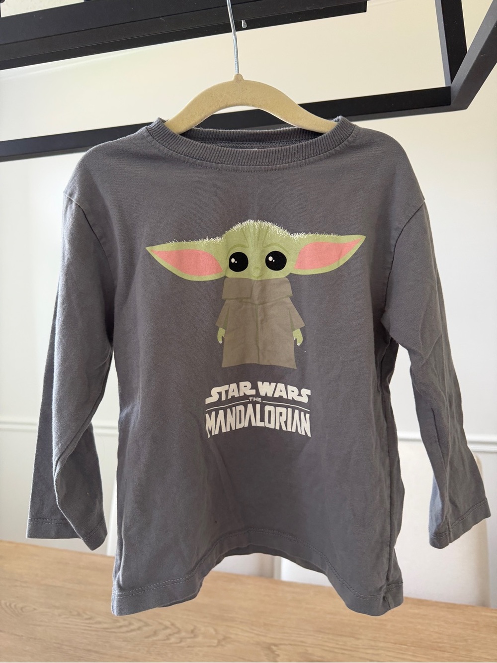 Star Wars Grey Kids Long-Sleeve Grogu Tee